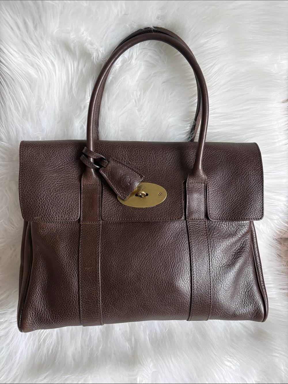 MULBERRY
Chocolate Grained Leather Bayswater Bag